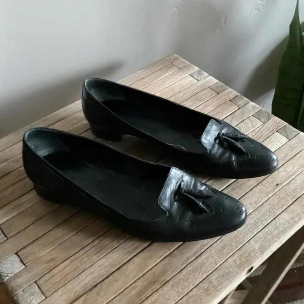 Vintage Balenciaga Kitten Heel Loafer